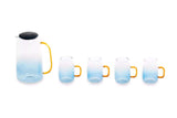 Noa Blue Glass And Jug Five Piece Set