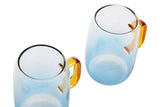 Noa Blue Glass And Jug Five Piece Set