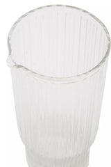 Juno Ribbed Glass And Jug Three Piece Set