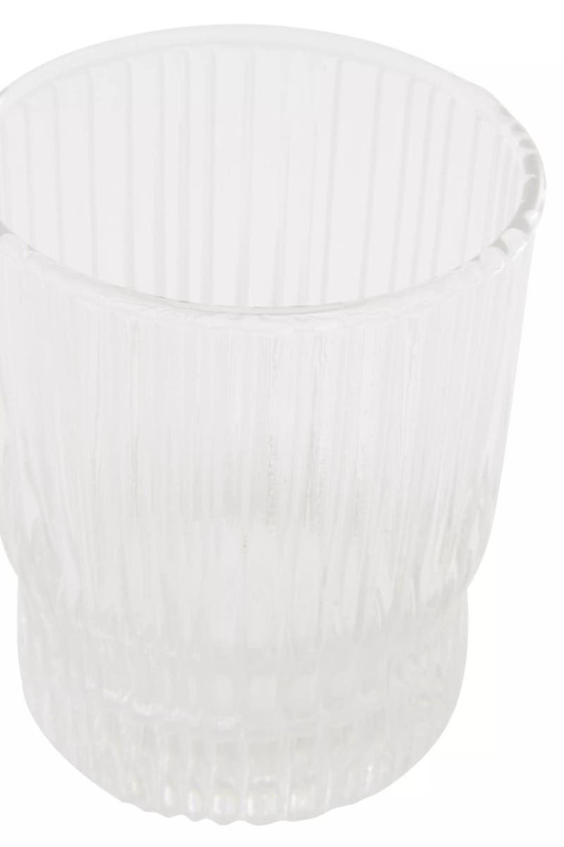Juno Ribbed Glass And Jug Three Piece Set