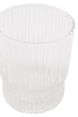 Juno Ribbed Glass And Jug Three Piece Set