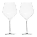 Ada Set Of 2 Crystal Burgundy Glasses