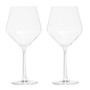 Ada Set Of 2 Crystal Burgundy Glasses