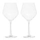 Ada Set Of 2 Crystal Burgundy Glasses