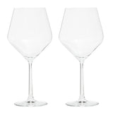 Ada Set Of 2 Crystal Burgundy Glasses