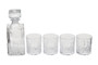 Diamond Pattern Decanter With Four Glasses