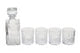 Diamond Pattern Decanter With Four Glasses
