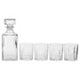Ribbed Pattern Decanter With Four Glasses