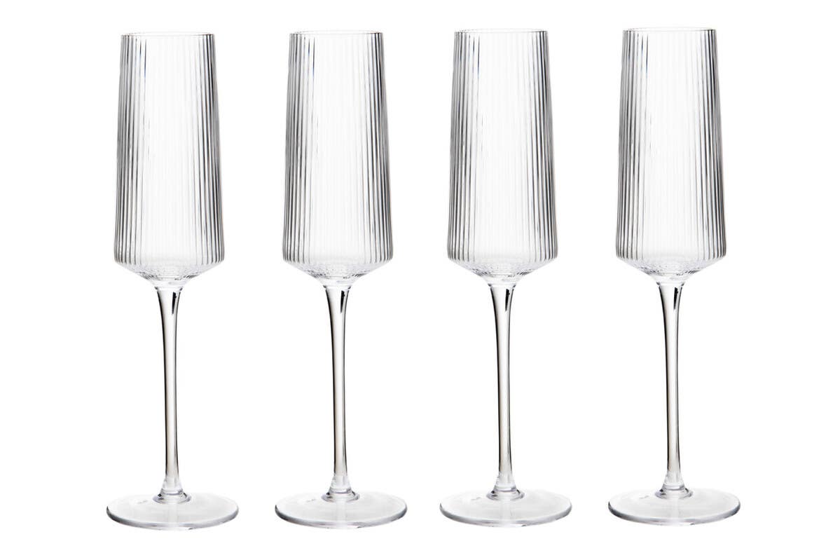 Eldon Set of Four Clear Champagne Glasses