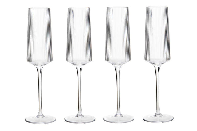 Eldon Set of Four Clear Champagne Glasses