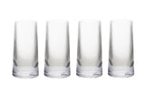 Set of Four Eldon Ribbed 420ml Clear Hi Ball Glasses