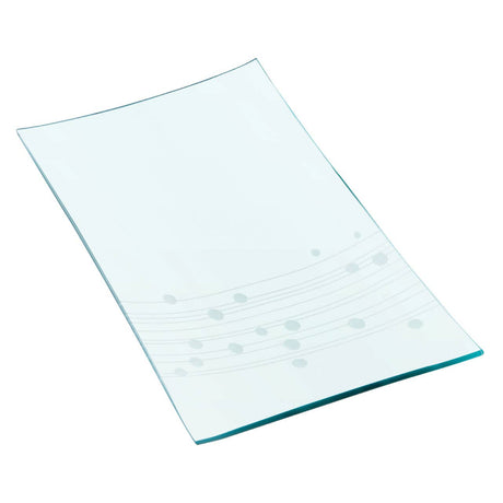 Etched Line Large Glass Plate