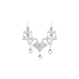 Negresco Elegant Twin Wall Sconce in Crystal Clear Finish