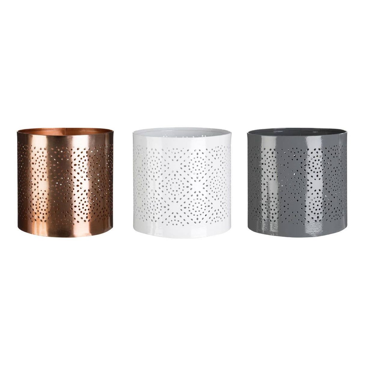 Complements Grey Finish Small Candle Holder