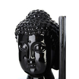 Buddha Head Black Bookends - Set Of 2
