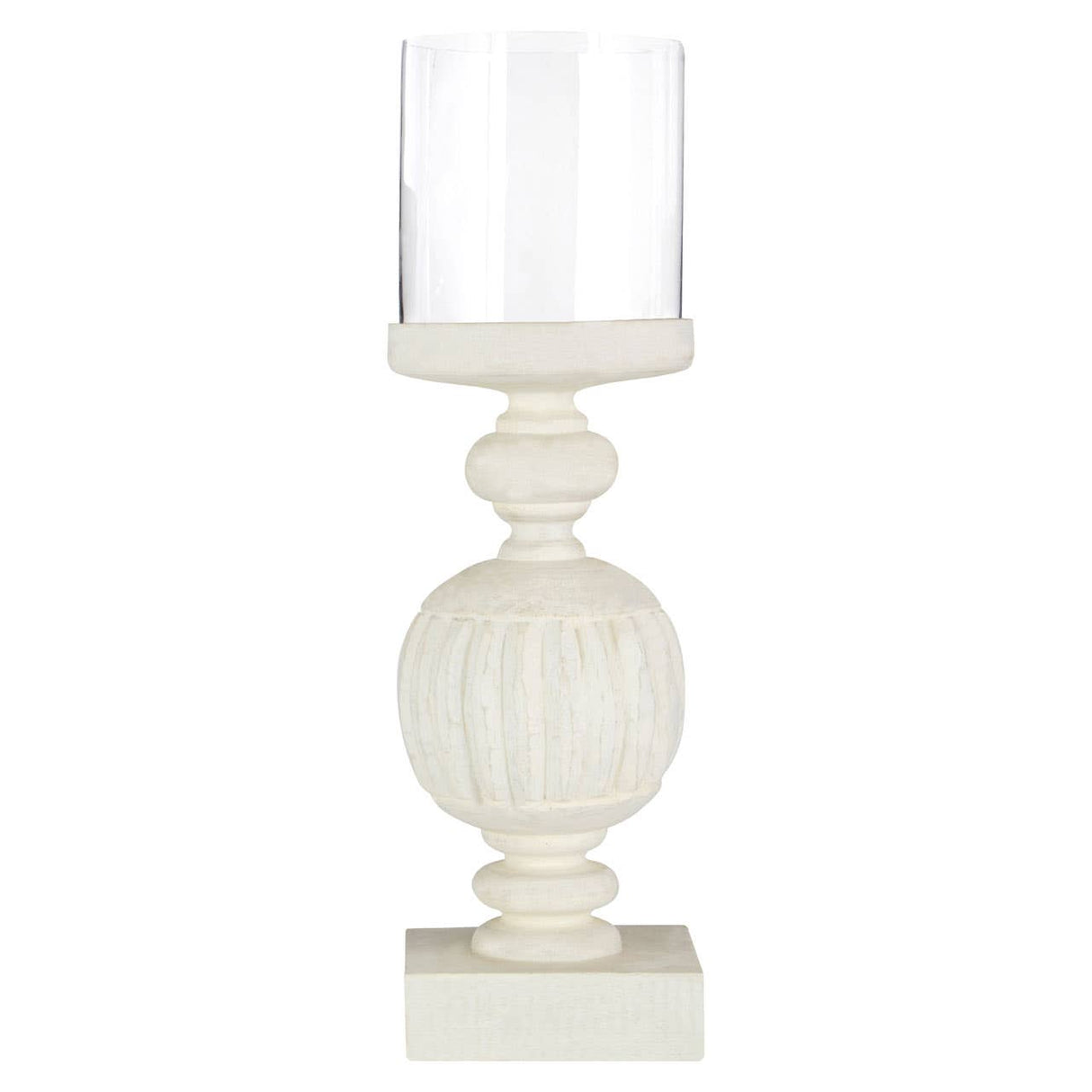 Mango Wood Carved Candle Holder