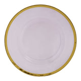 Ida Glass Charger Plate With Gold Rim