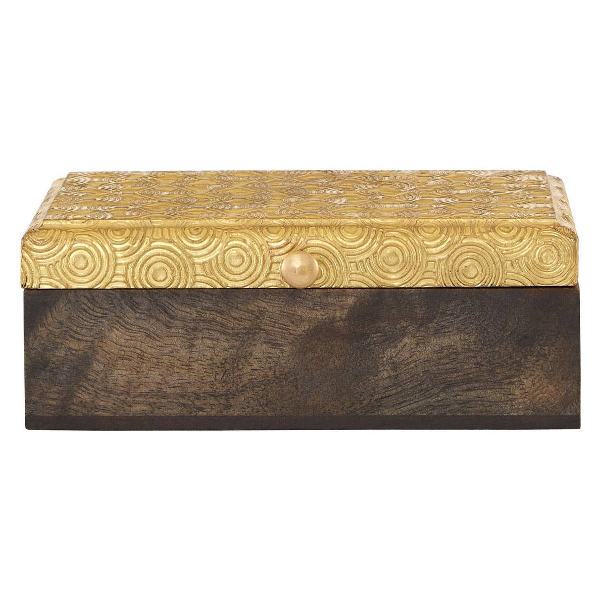 Bowerbird Gold Disc Design Small Trinket Box