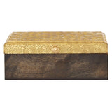 Bowerbird Gold Disc Design Small Trinket Box