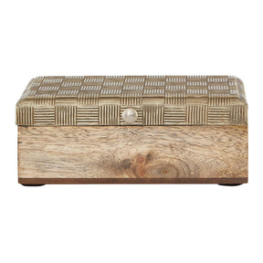 Bowerbird Metallic Hatched Small Trinket Box