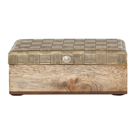 Bowerbird Metallic Hatched Small Trinket Box