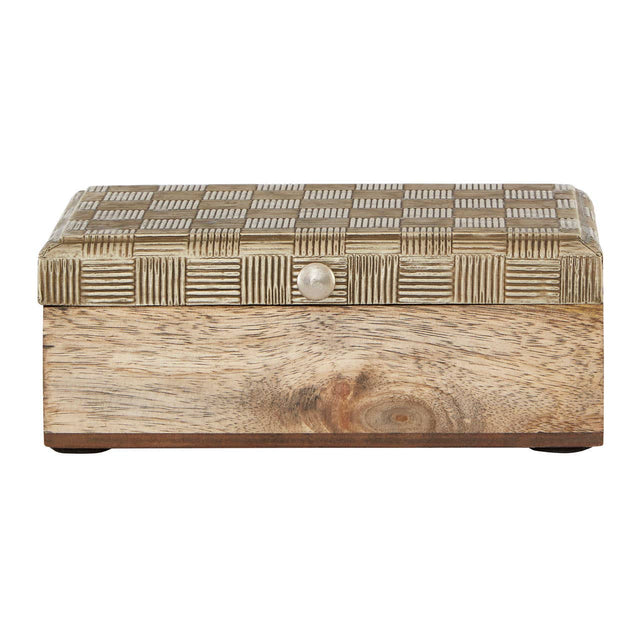 Bowerbird Metallic Hatched Small Trinket Box