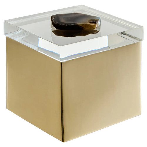 Bowerbird Ebony Agate Miniature Keepsake Box