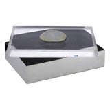 Bowerbird White Agate Large Trinket Box