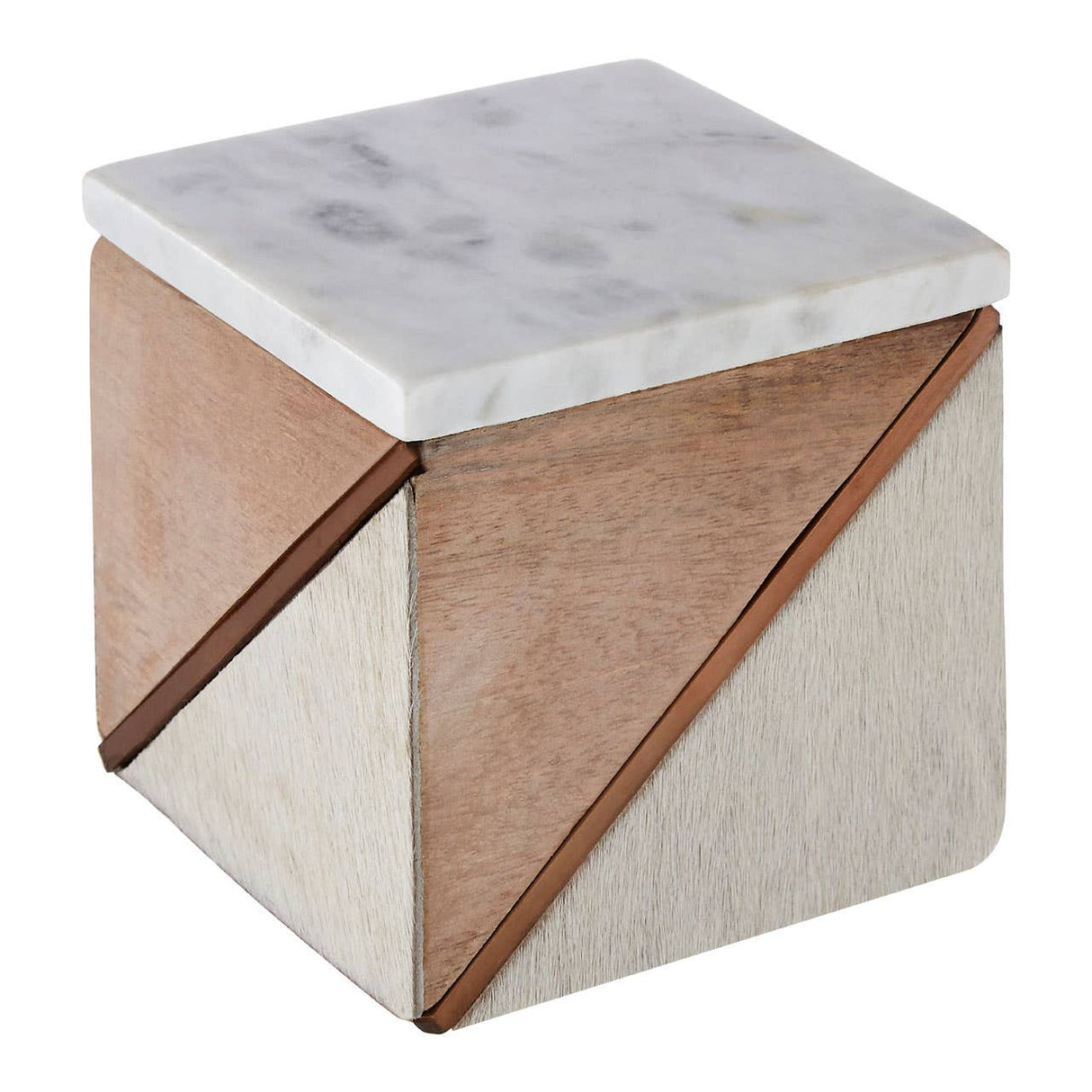 Bowerbird Cowhide  Small Trinket Box