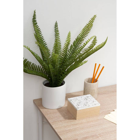 Mimo White Marble Effect Trinket Box