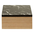 Mimo Black Marble Effect Trinket Box