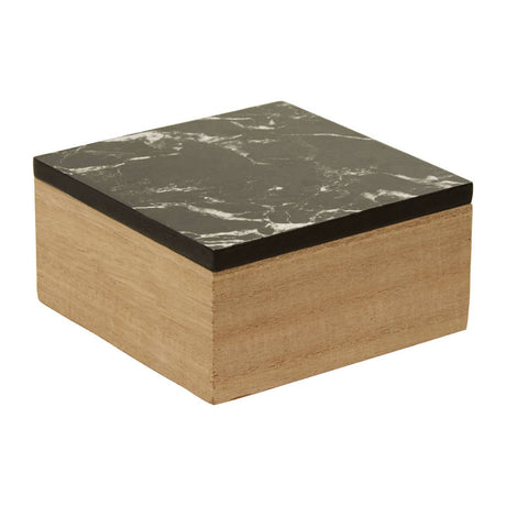 Mimo Black Marble Effect Trinket Box