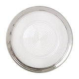 27Cm Embossed Dinner Plate With Silver Rim
