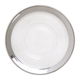 21Cm Embossed Side Plate With Silver Rim