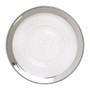 21Cm Embossed Side Plate With Silver Rim