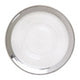 21Cm Embossed Side Plate With Silver Rim