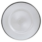 27Cm Embossed White Glass Diner Plate