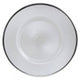 27Cm Embossed White Glass Diner Plate