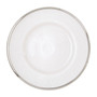 21Cm Embossed White Glass Side Plate