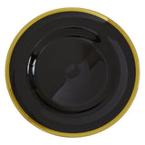 33Cm Black Glass Charger Plate