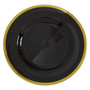 33Cm Black Glass Charger Plate