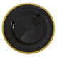 33Cm Black Glass Charger Plate