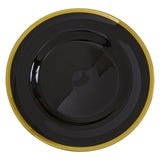33Cm Black Glass Charger Plate