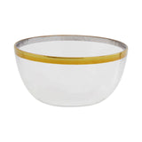 15Cm Glass Bowl With Gold Rim
