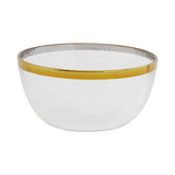 15Cm Glass Bowl With Gold Rim