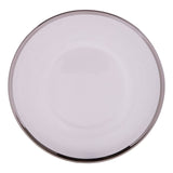 33Cm Plain Charger Plate With Silver Rim