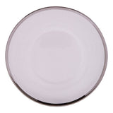 33Cm Plain Charger Plate With Silver Rim