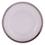 21Cm Plain Side Plate With Silver Rim