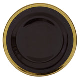 27Cm Black Glass Dinner Plate