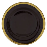 27Cm Black Glass Dinner Plate